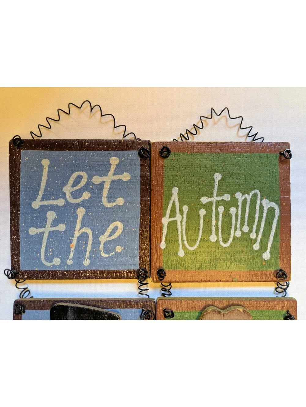 Crazy Mountain Primitive Wood Autumn & Winter Door Hanging Welcome Signs